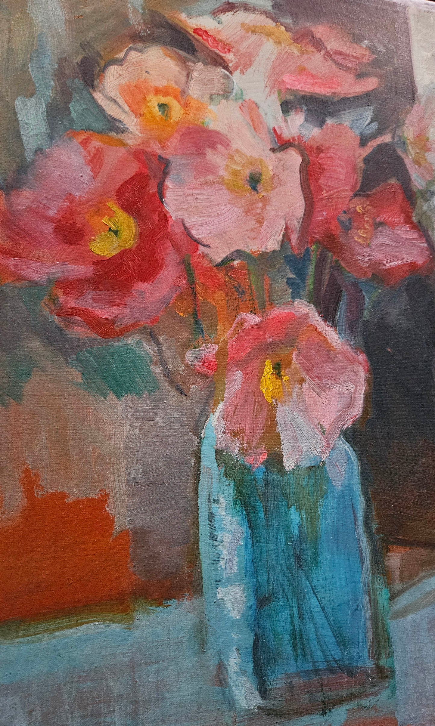 Herbert Coetzee - Charismatic Still Life Flowers, 42x32cm