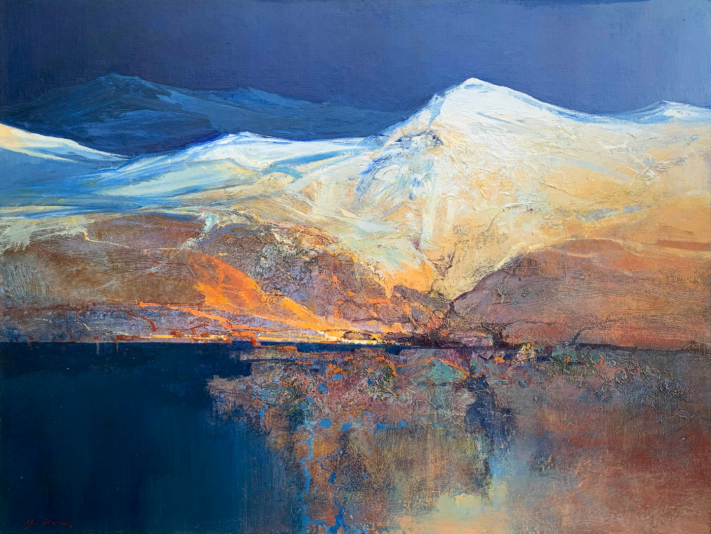 Mel Brigg - Huge Modern Abstract Landscape, 100x76cm