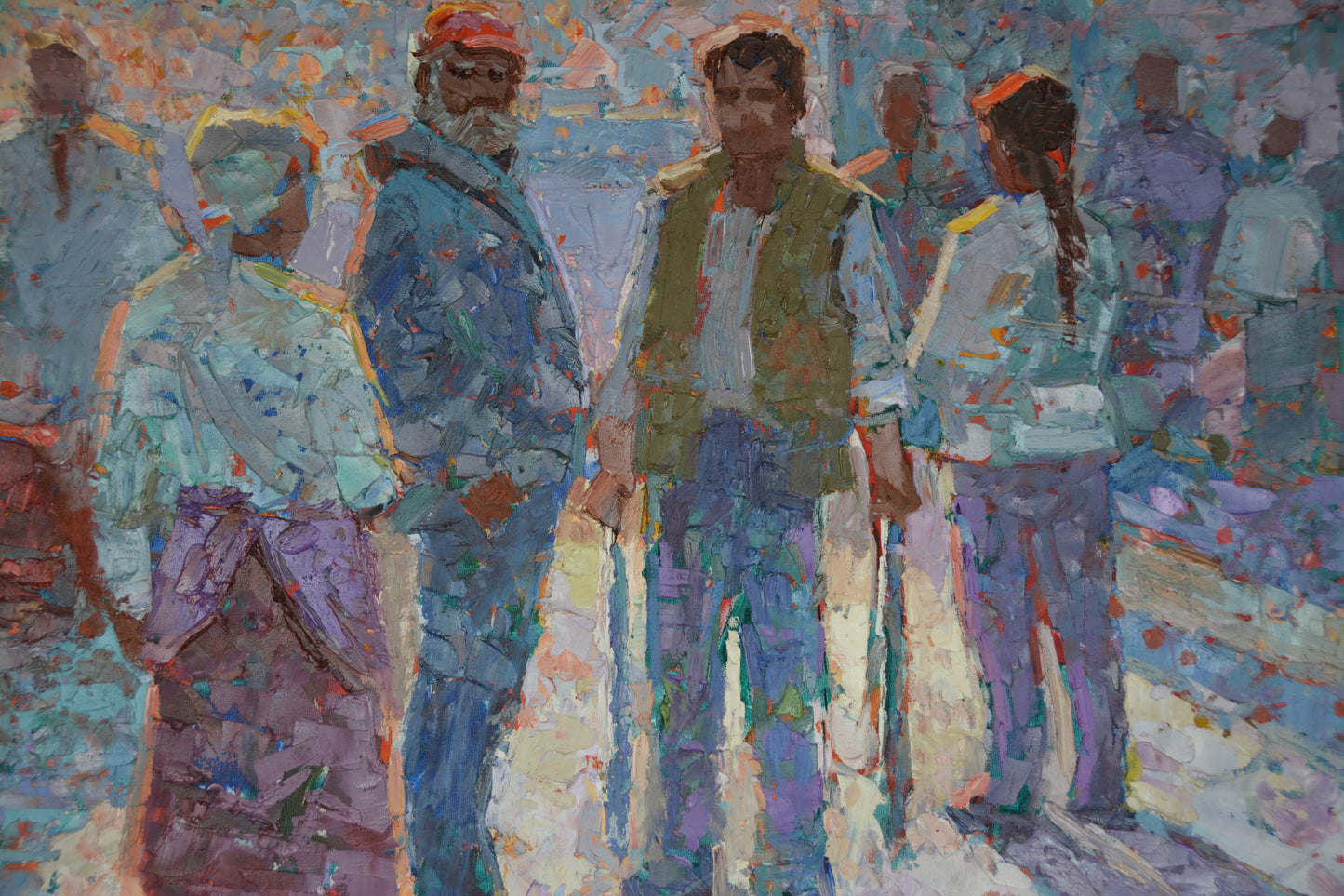 Mike Parsons - Gathered Crowd, 75x50cm