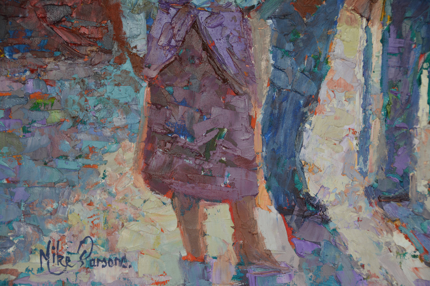 Mike Parsons - Gathered Crowd, 75x50cm