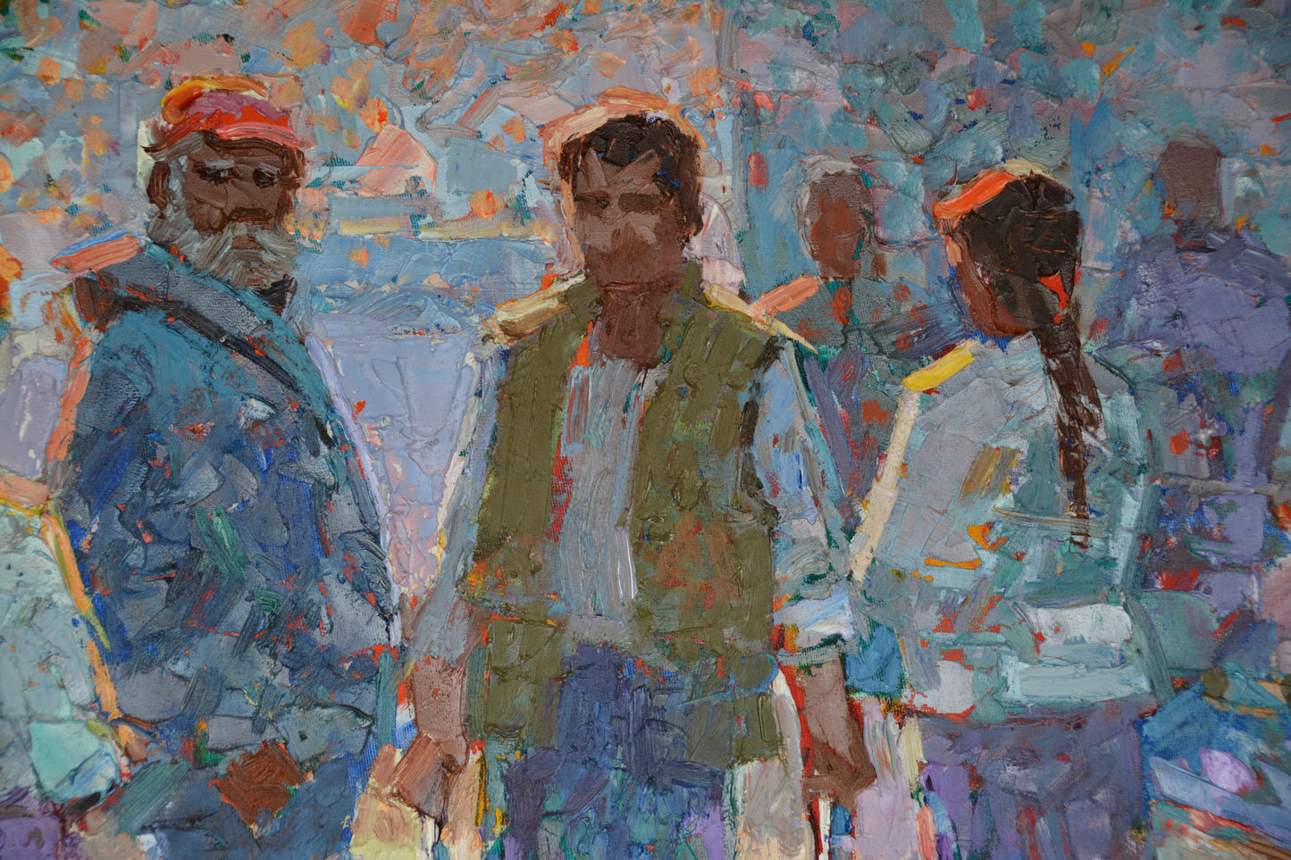 Mike Parsons - Gathered Crowd, 75x50cm