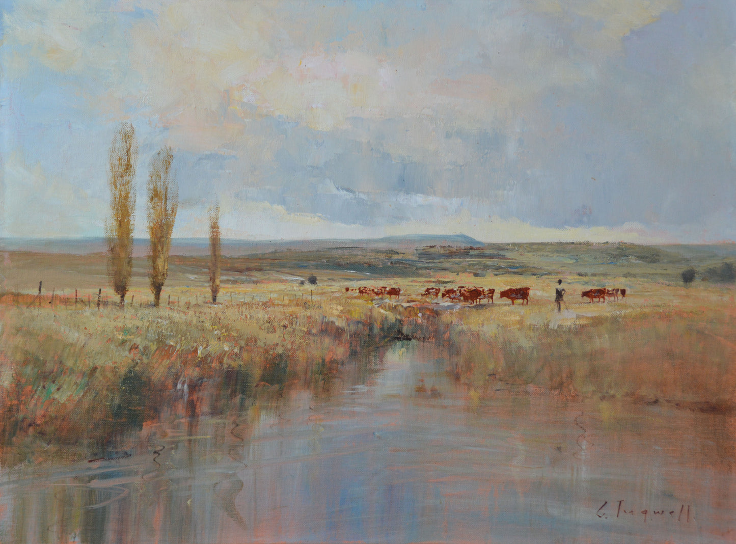 Chris Tugwell - Lovely warm landscape, 60x45cm