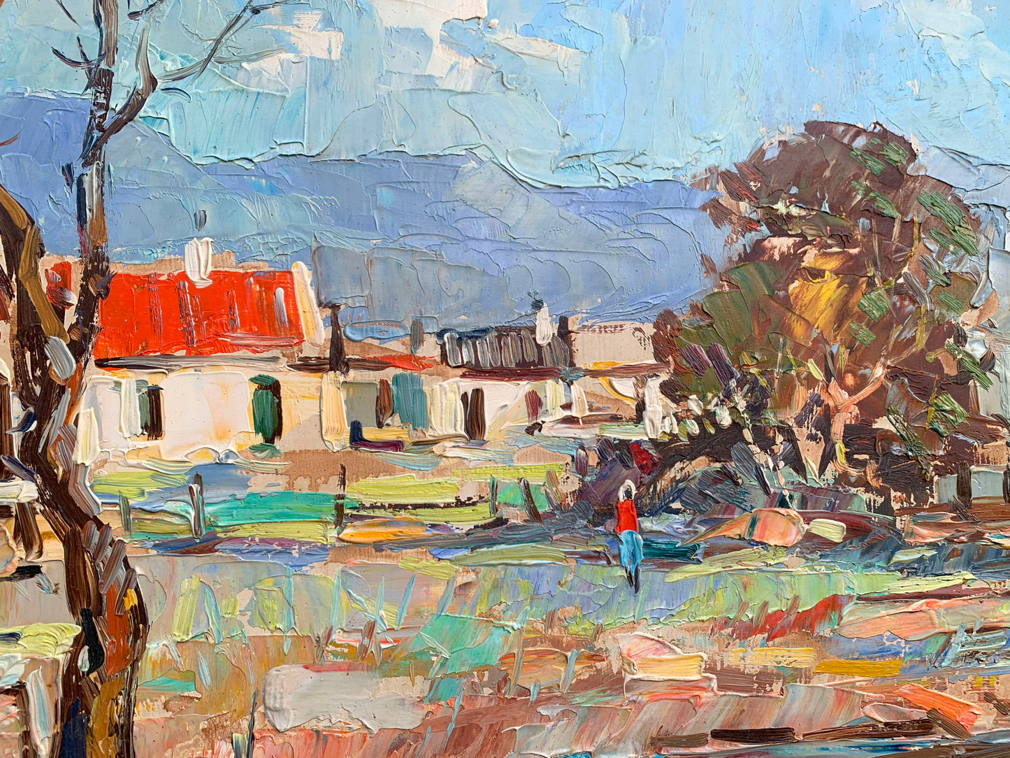 Don James Madge - Beautiful Colourful Cape Karoo Town Scene, 50x35cm