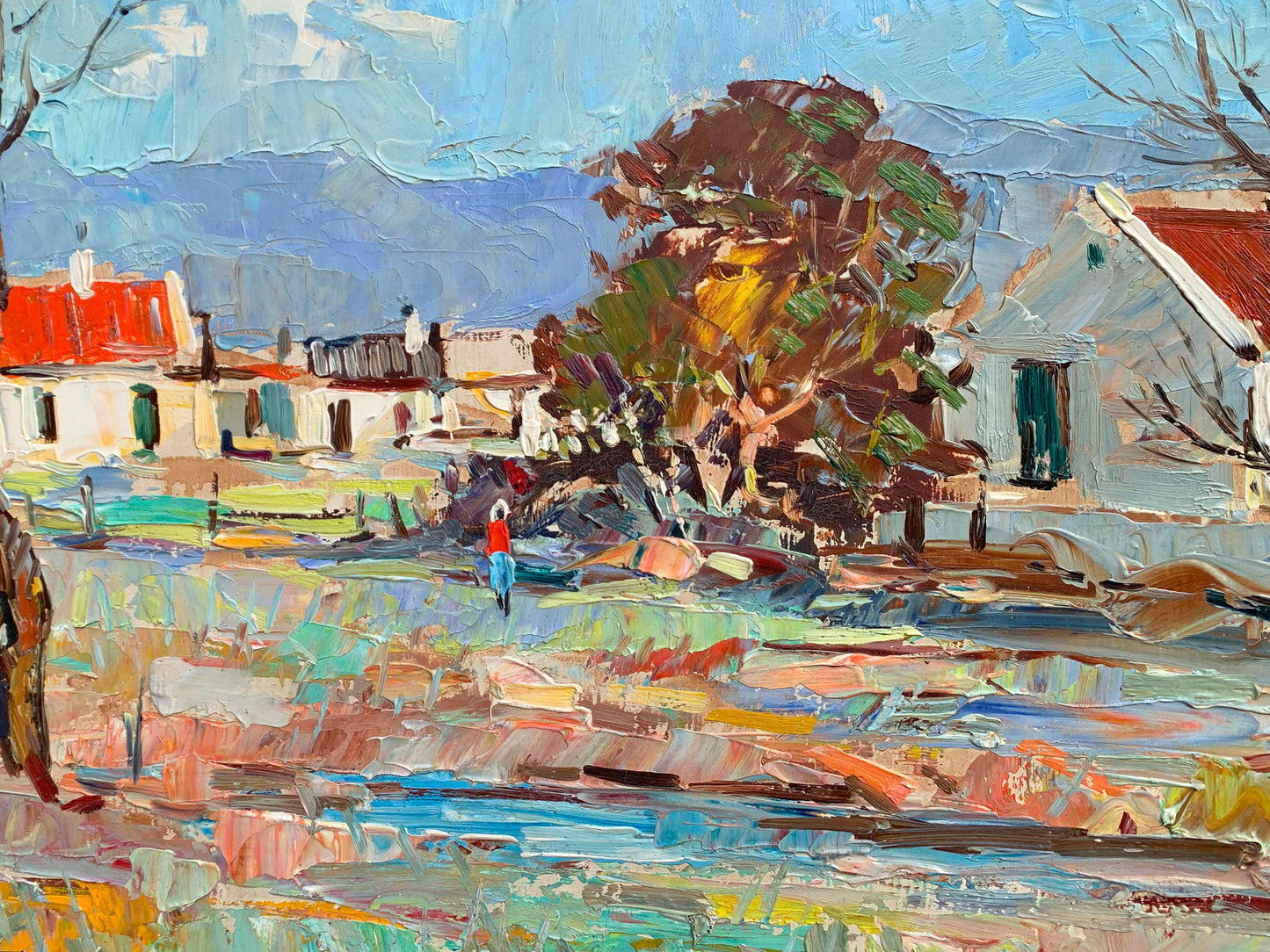 Don James Madge - Beautiful Colourful Cape Karoo Town Scene, 50x35cm