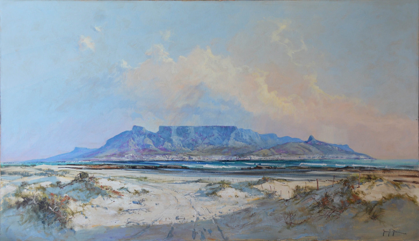 Gerrit Roon - Cape Town Table Mountain from Blouberg, 120x70cm