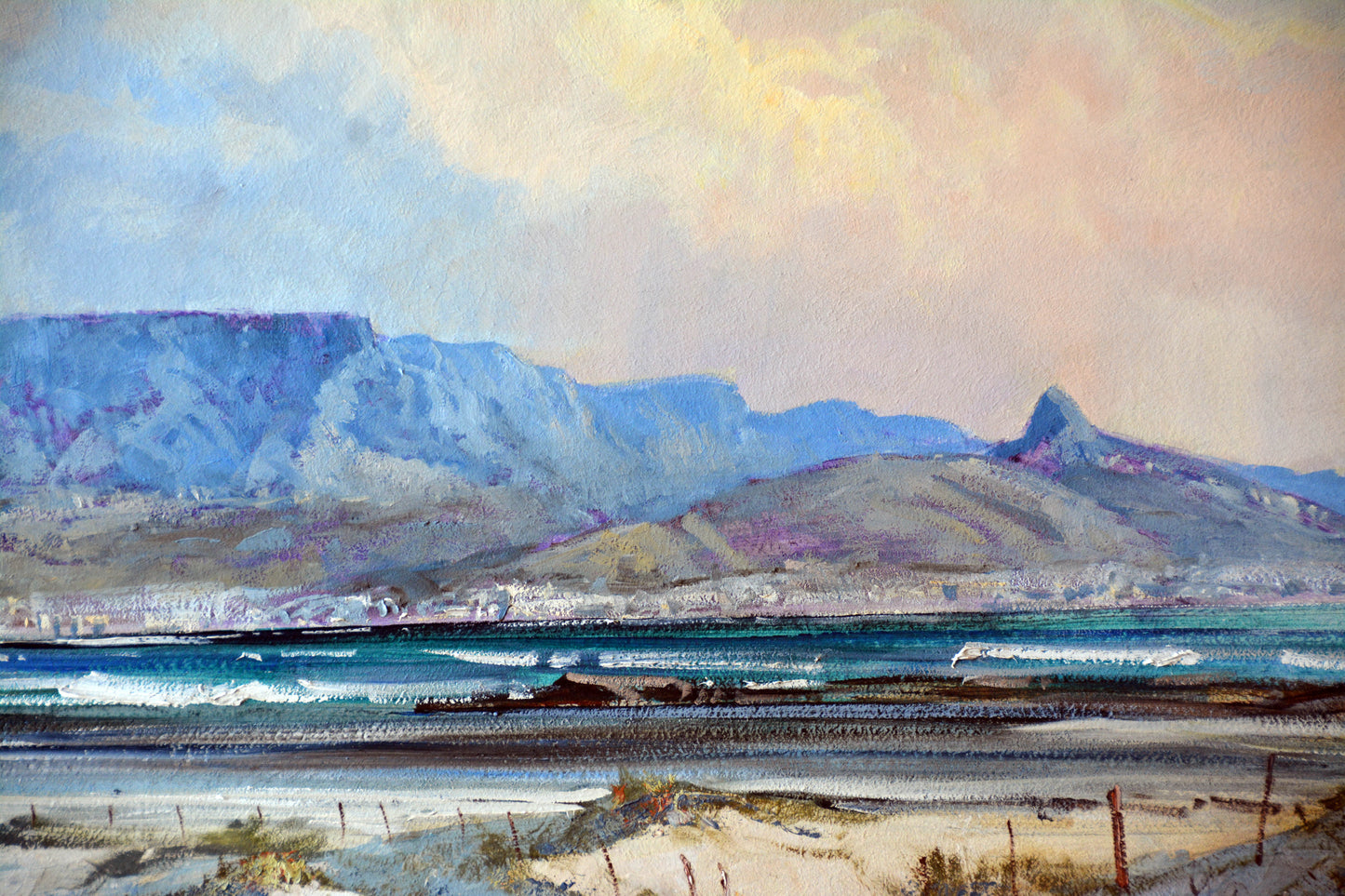 Gerrit Roon - Cape Town Table Mountain from Blouberg, 120x70cm