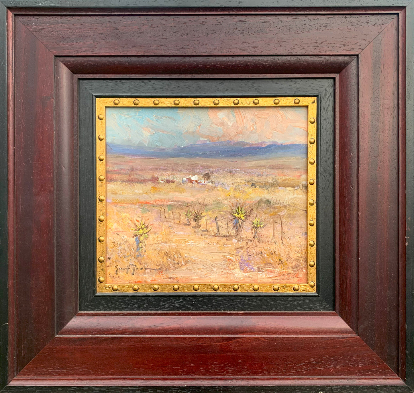 Gerrit Roon - Lovely little landscape, 25x25cm