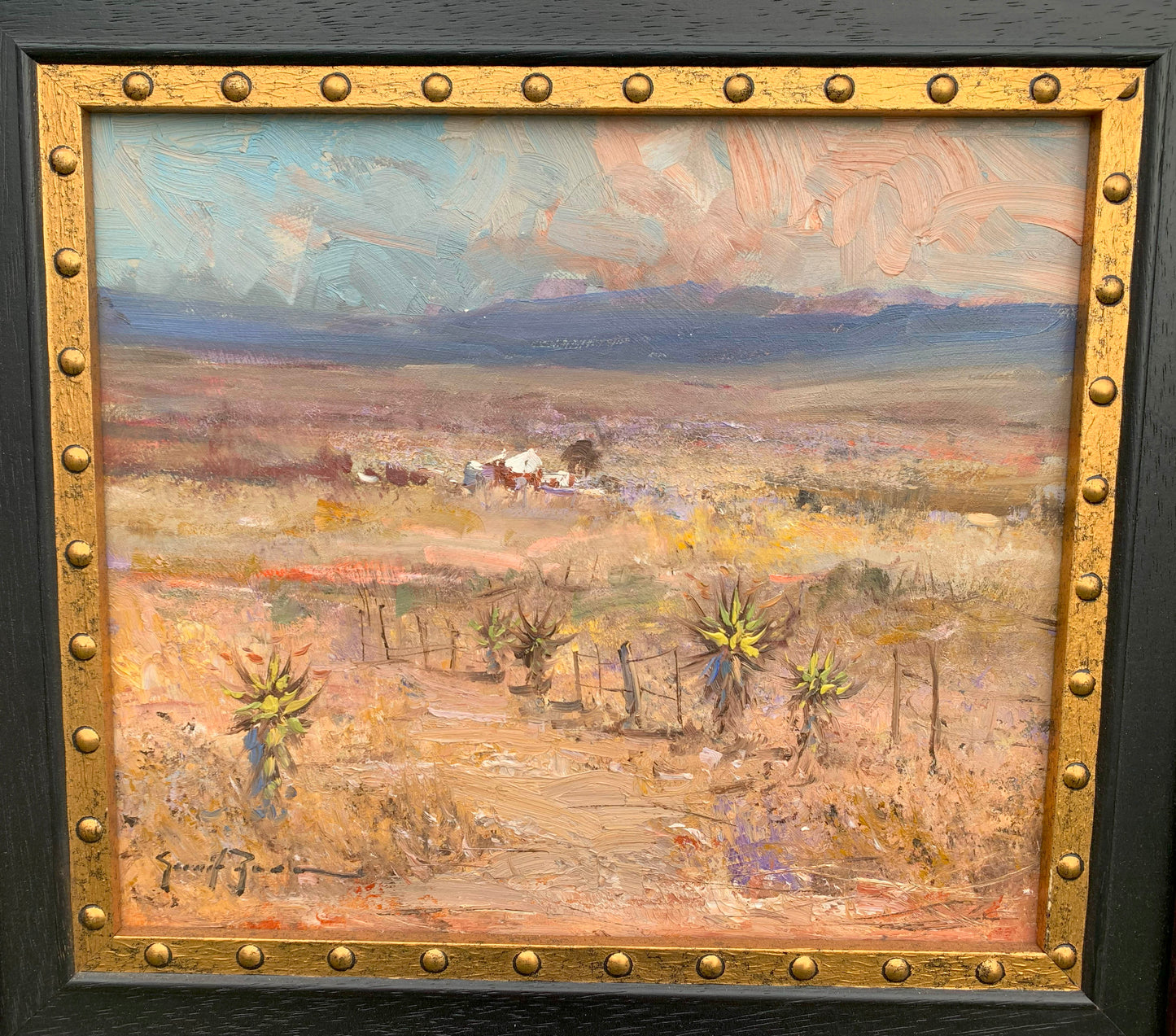 Gerrit Roon - Lovely little landscape, 25x25cm