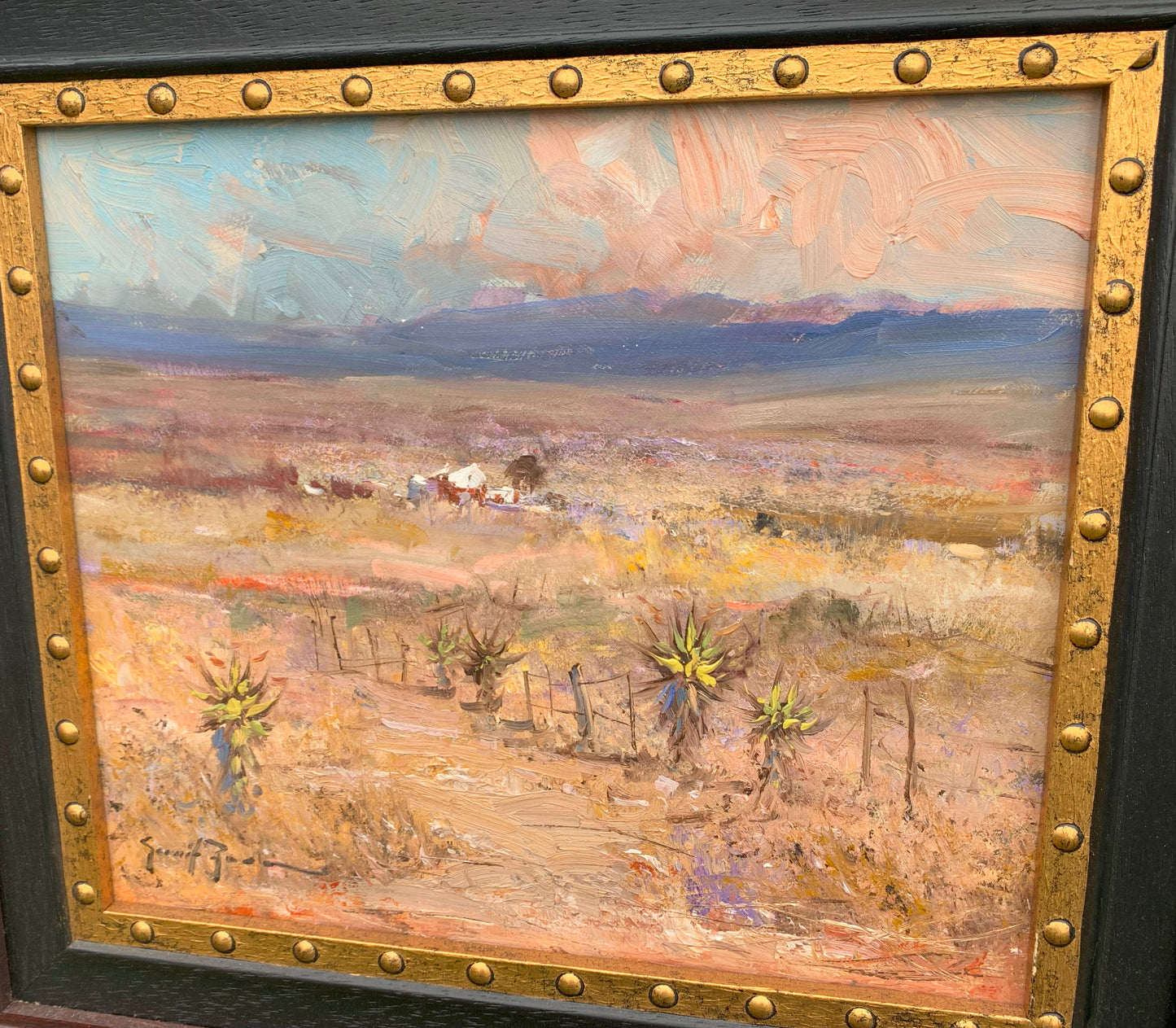 Gerrit Roon - Lovely little landscape, 25x25cm