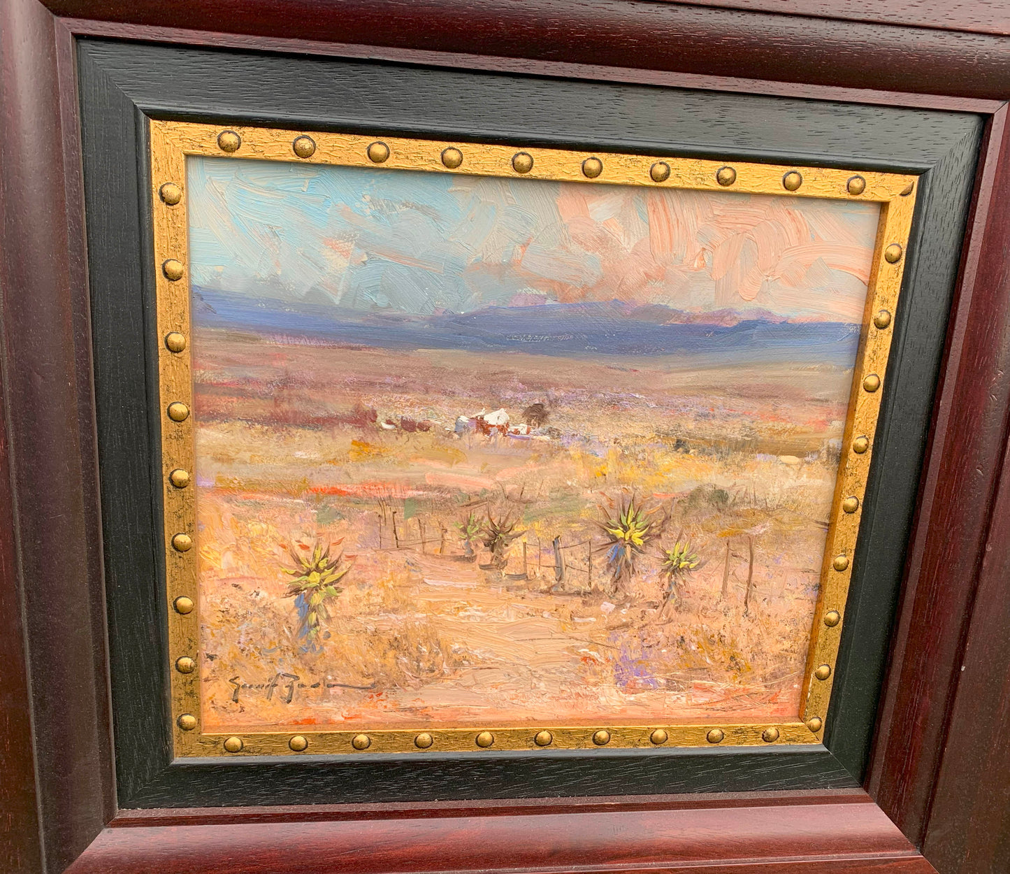 Gerrit Roon - Lovely little landscape, 25x25cm