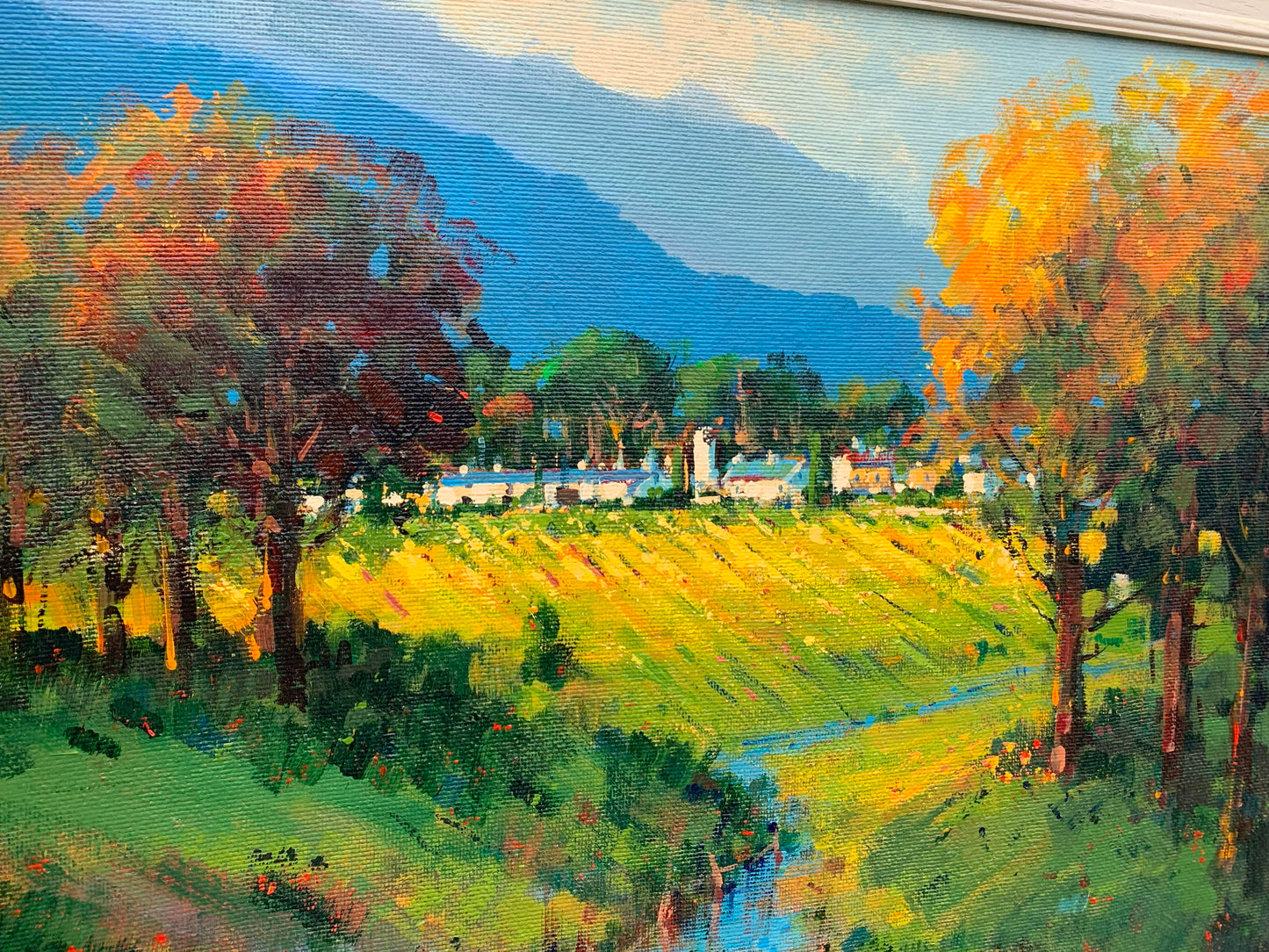 Gian-Piero Garizio - Colourful Wine-Farm Scene, 50x40cm