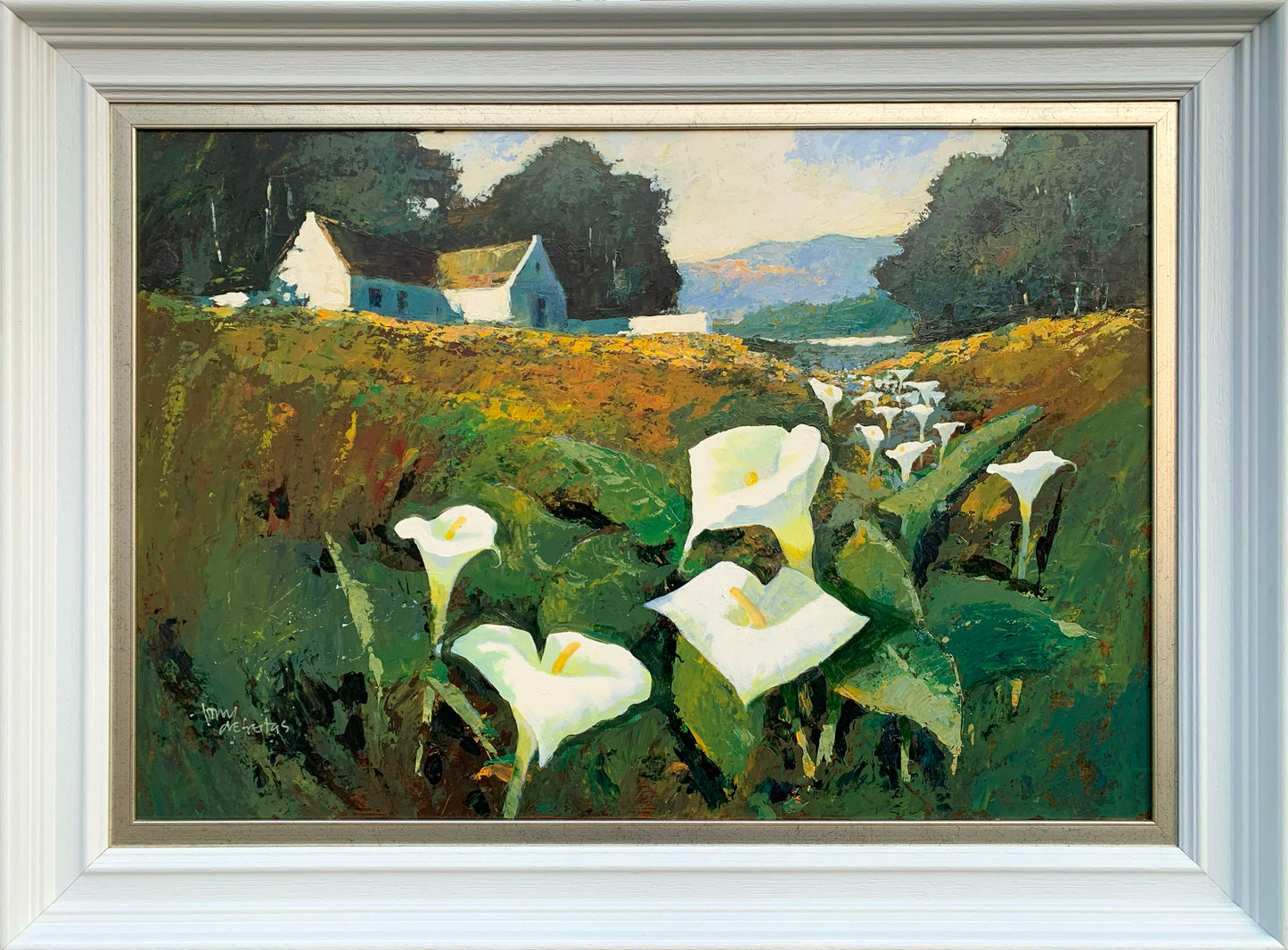 Tony de Freitas - Lovely large modern Lily Landscape, 90x60cm
