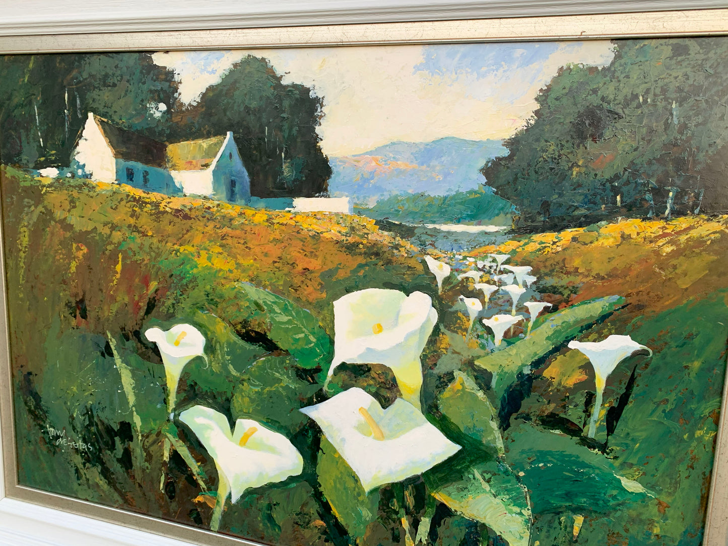 Tony de Freitas - Lovely large modern Lily Landscape, 90x60cm