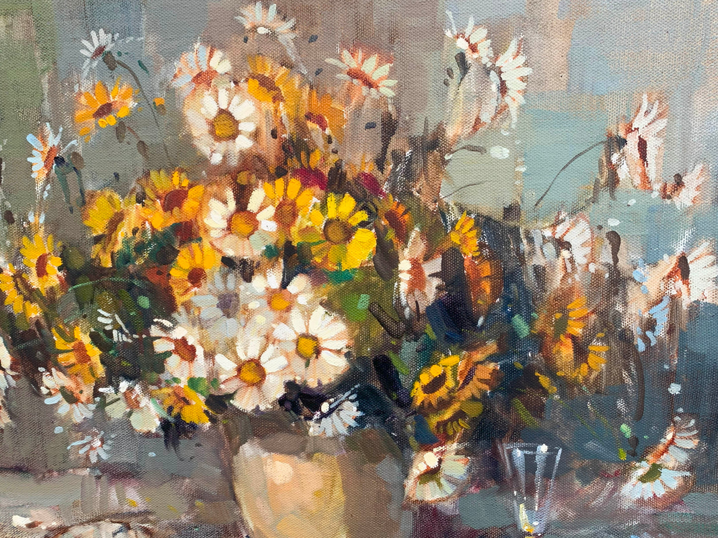 Wessel Marais - Magnificent Still Life Flowers in Vase, 75x50cm