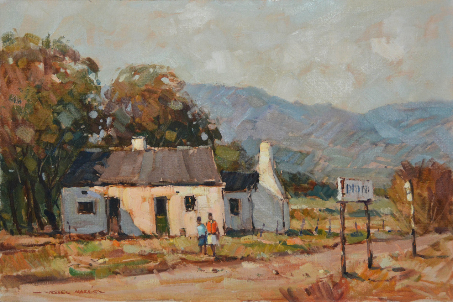 Wessel Marais - Rural Cafe near Noordhoek, 75x50cm