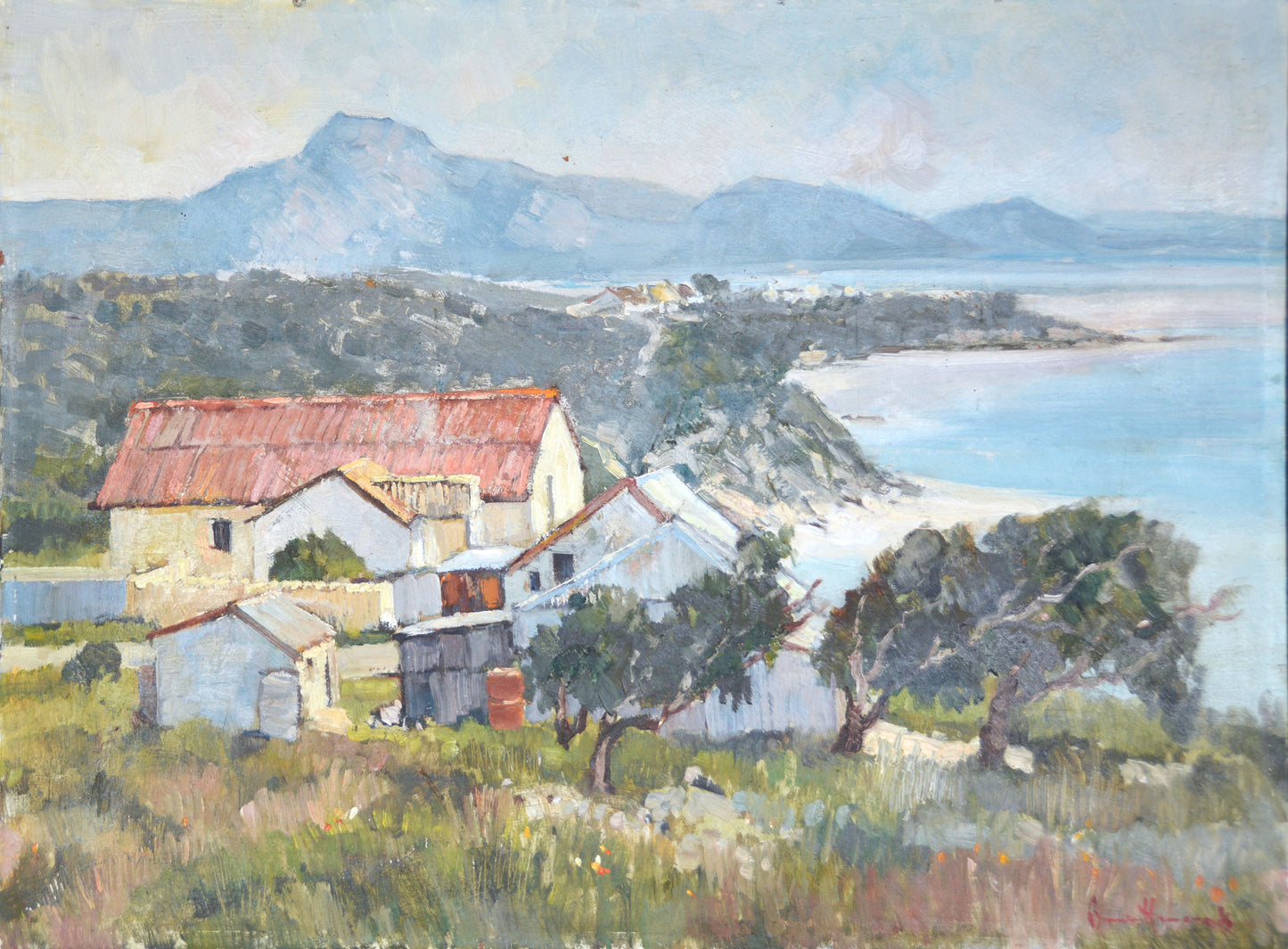 Bruce Hancock - Bettys Bay Coastal Scene, 60x45cm