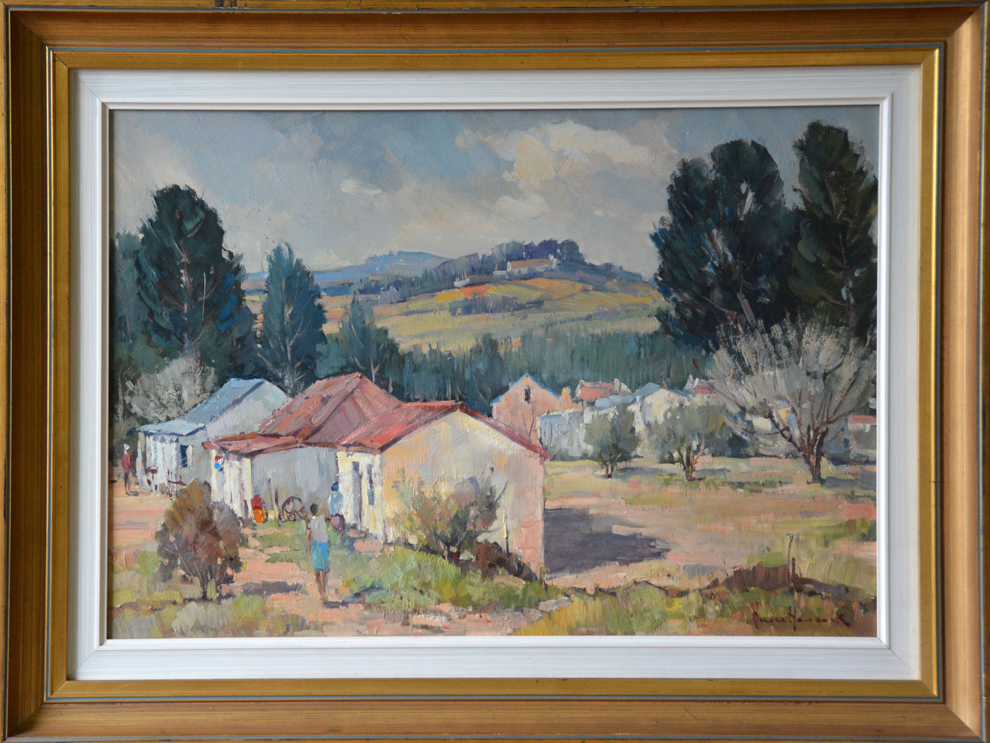 Bruce Hancock - Countryside Village Scene, 50x35