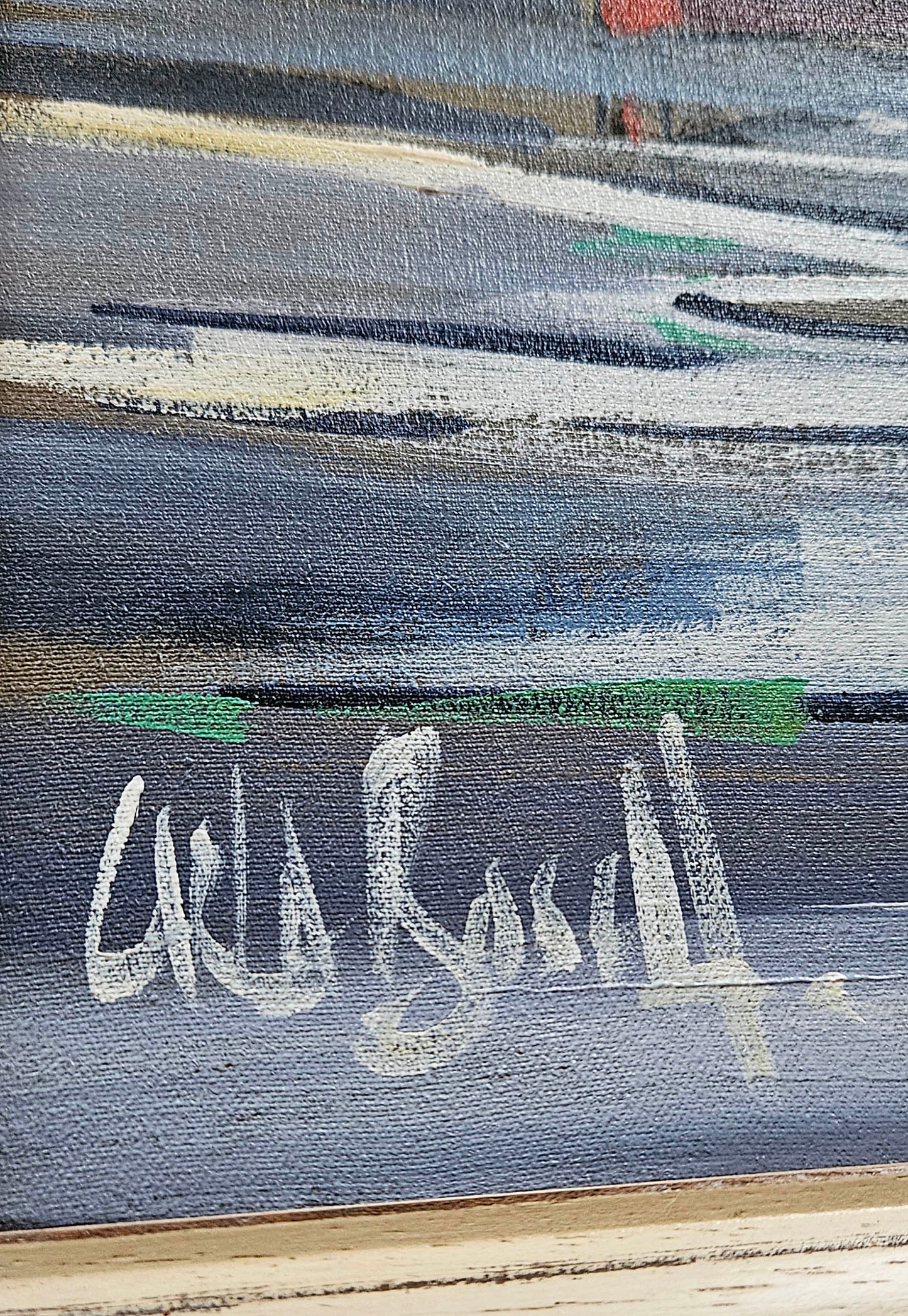 Carla Bosch - Boats on the Wharf, 60x30cm
