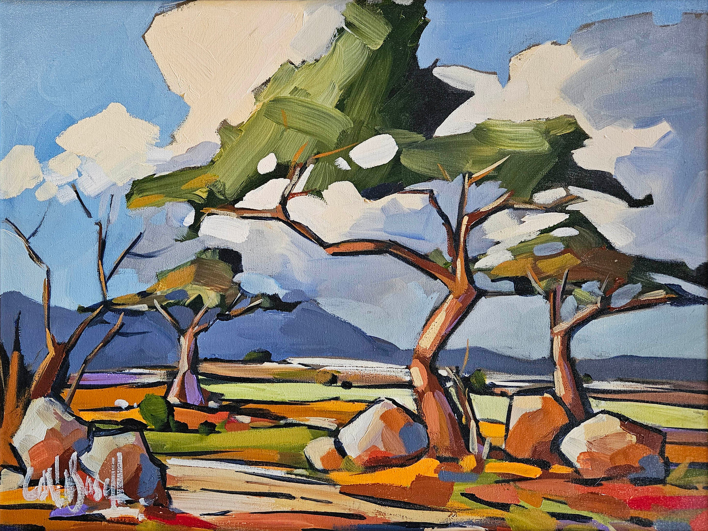 Carla Bosch - Bushveld Landscape, 60x45cm