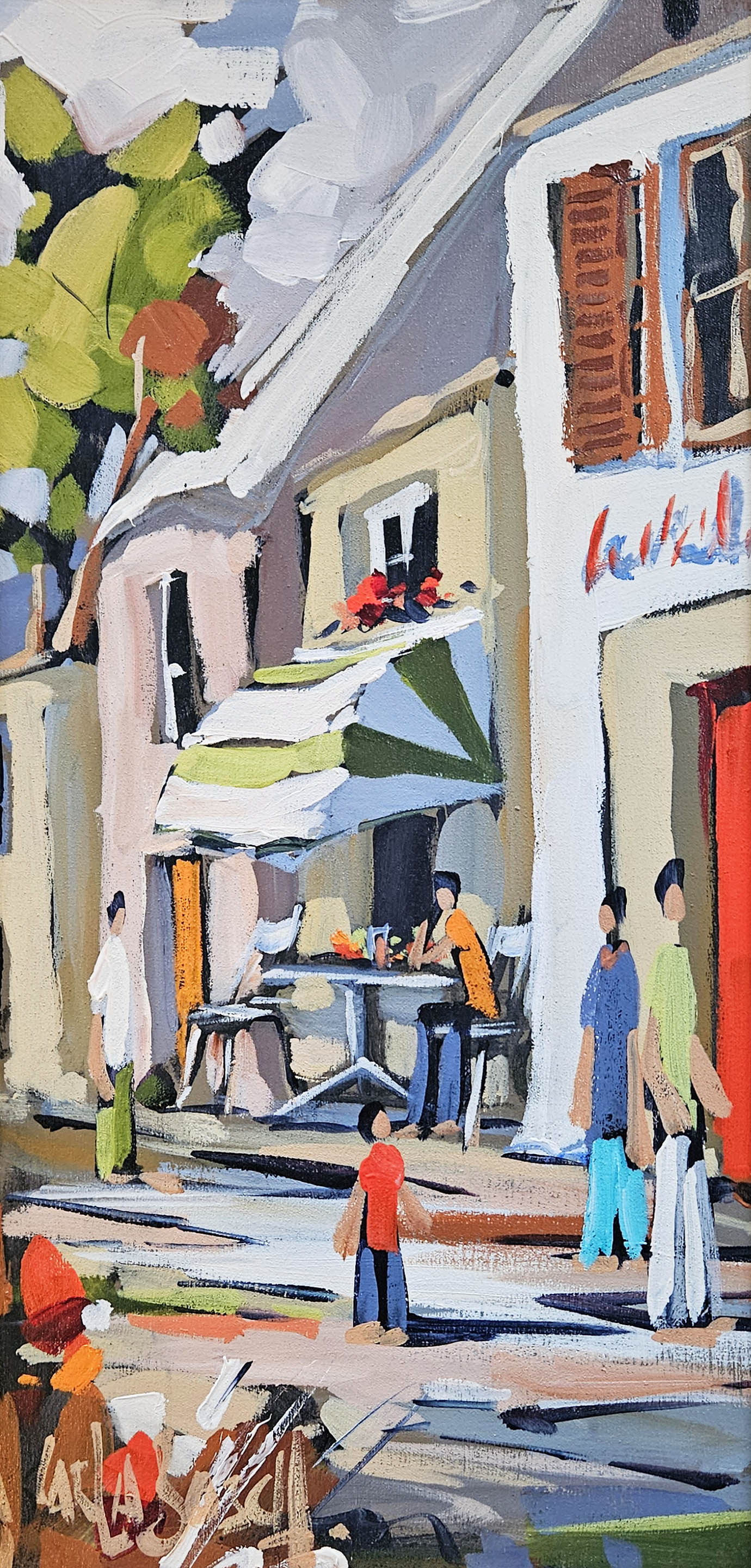 Carla Bosch - Street Scene, 60x30cm