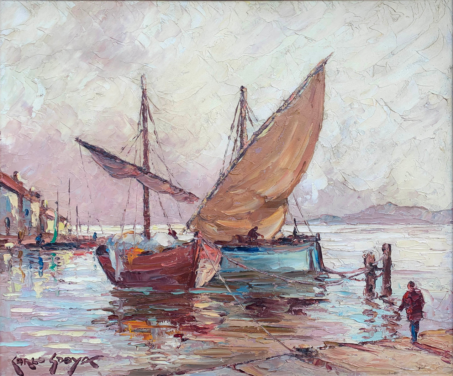 Carlo Sdoya - Zanzibar Dhows, 60x50cm