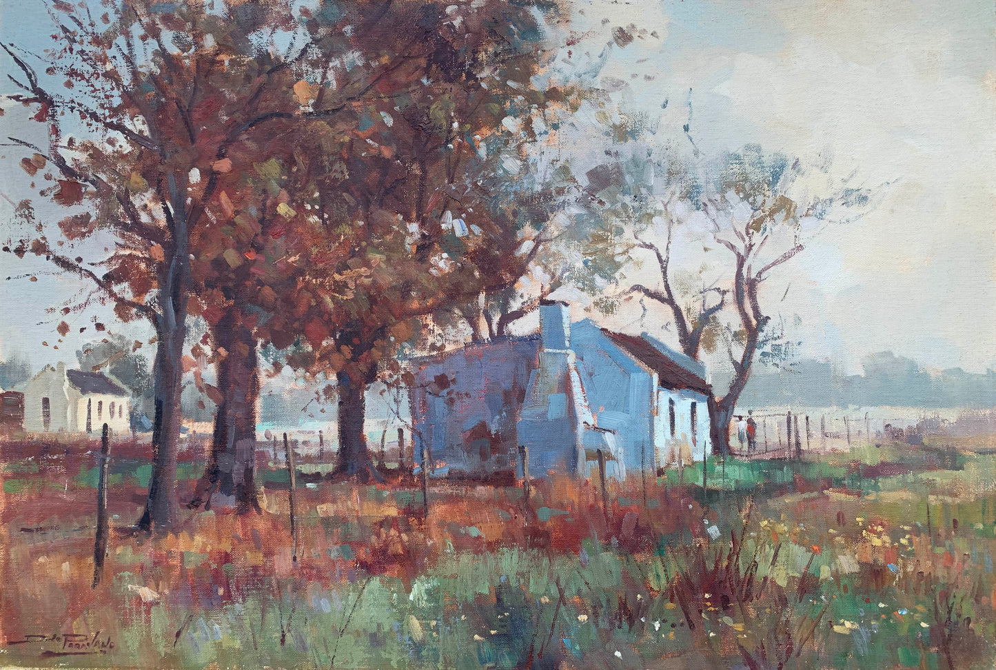 Dino Paravano - Sunlit Autumn Farmhouse, 75x50cm