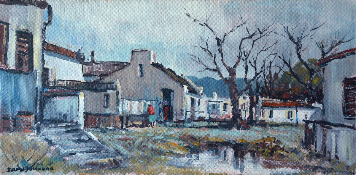 Don James Madge - Colourful Rural Cape Village, 60x30cm