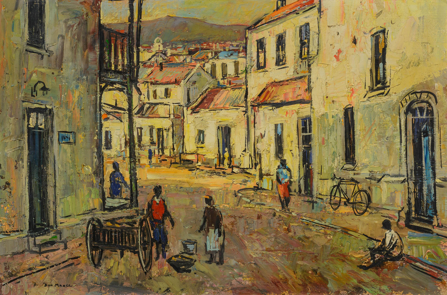 Don James Madge - Large Yellow District Six Scene, 90x60cm