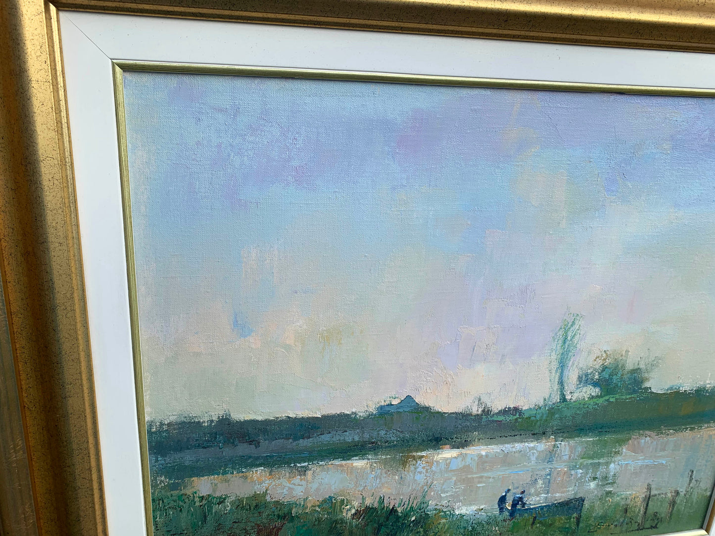 Errol Boyley - Boat on the lake, 50x40cm