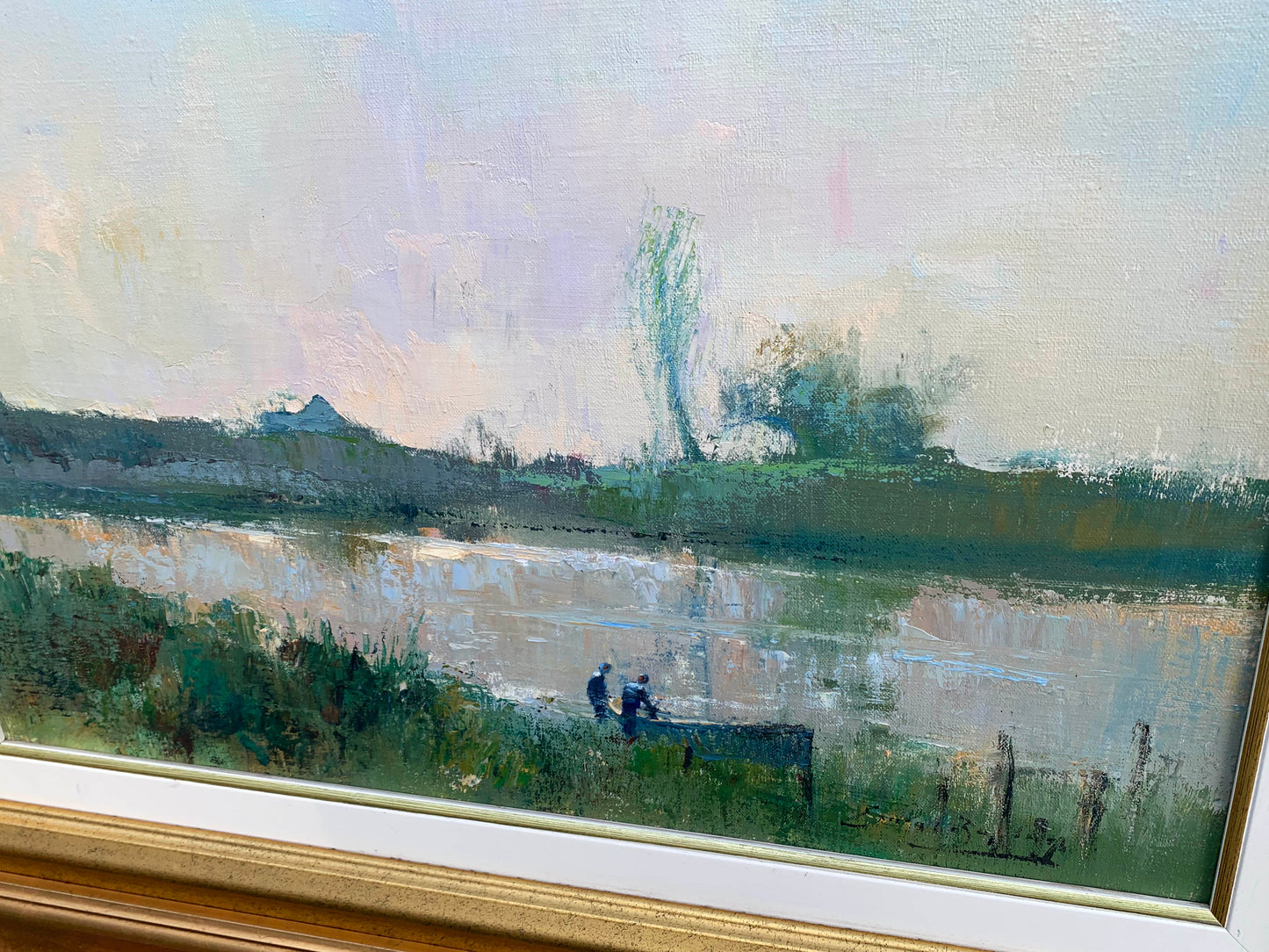 Errol Boyley - Boat on the lake, 50x40cm