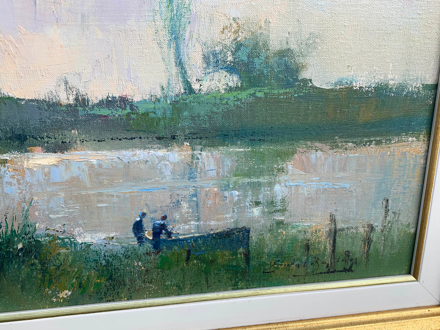 Errol Boyley - Boat on the lake, 50x40cm