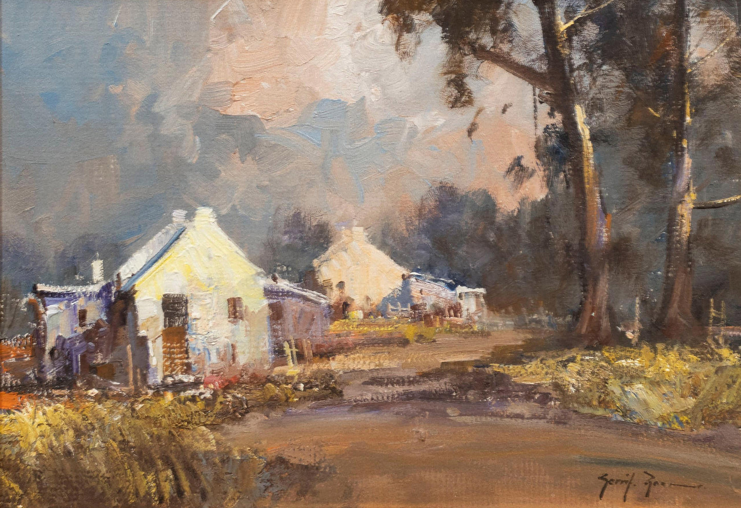 Gerrit Roon - Small Forest Farmhouse Scene, 30x20cm