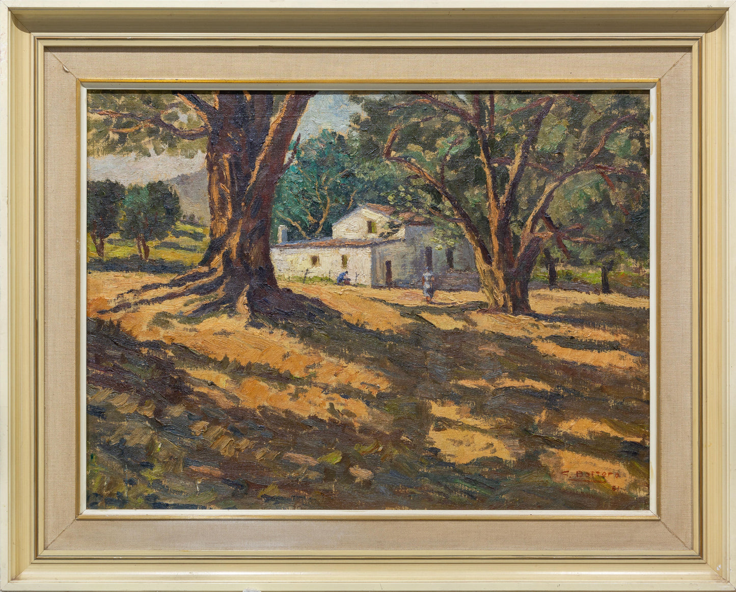 Giuseppe Bottero - Farmhouse in the forest, 60x45cm