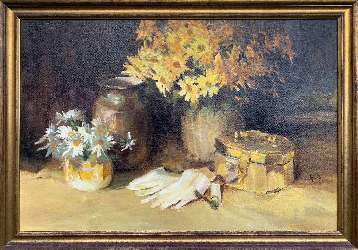 Ruth Squibb - Large Still Life Table with Flowers