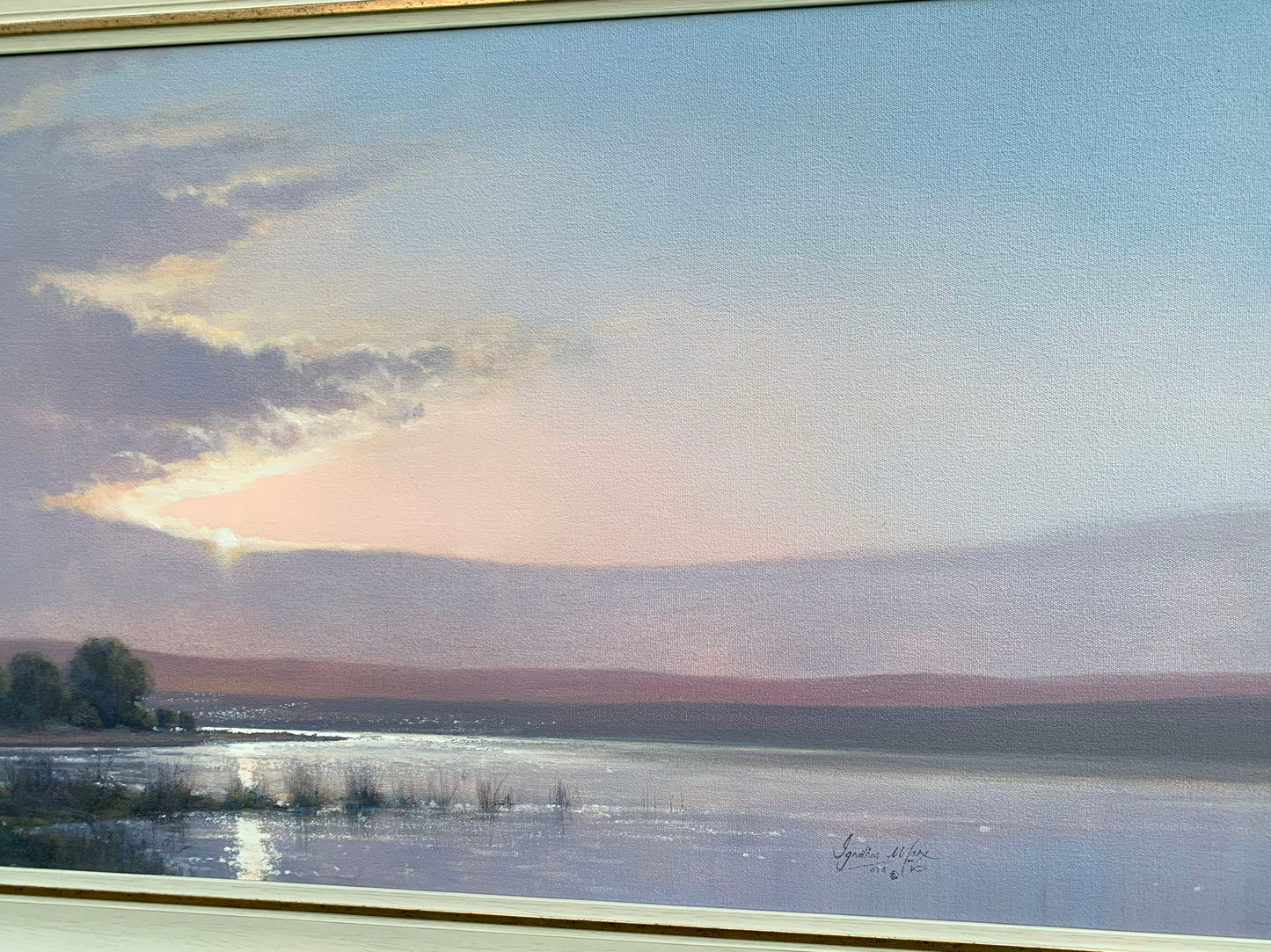 Ignatius Marx - Sunset over a Vlei, 100x50cm