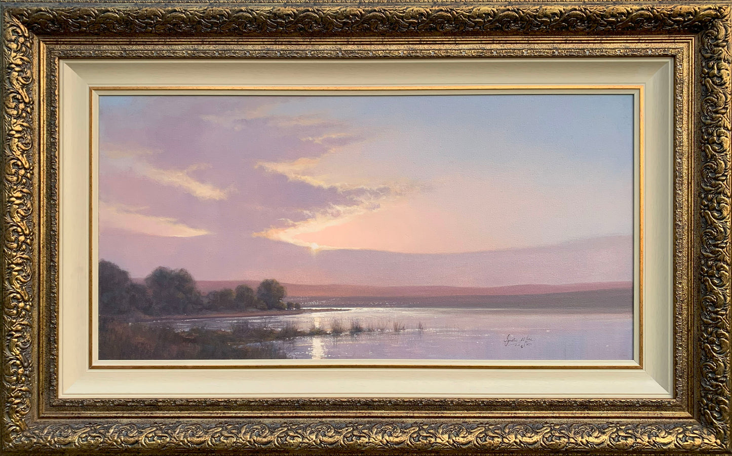 Ignatius Marx - Sunset over a Vlei, 100x50cm