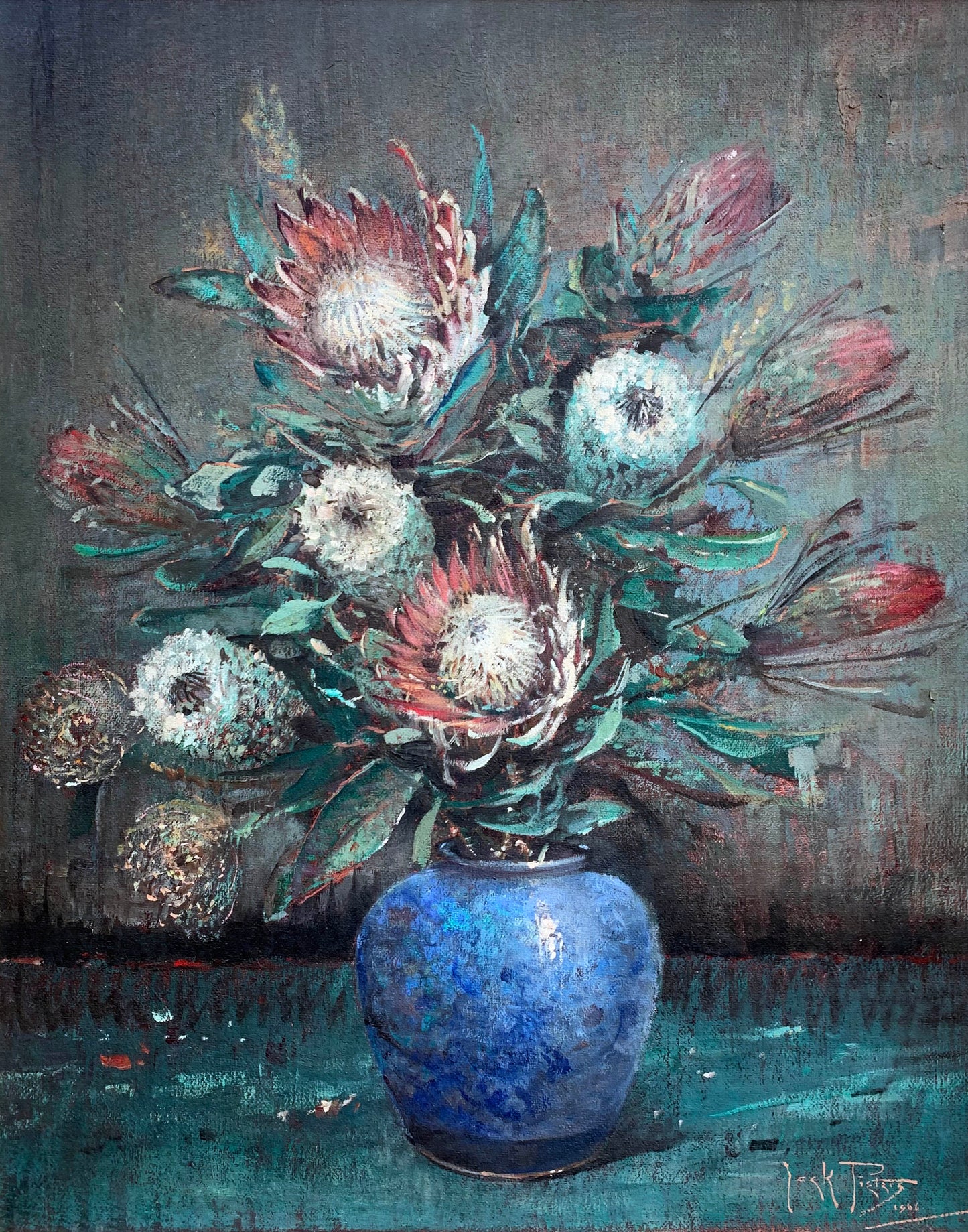 Jack Pieters, Magnificent Proteas, 75x60cm