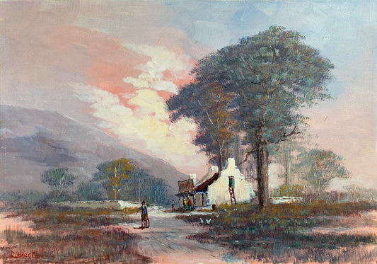 Luther Marais - Sunset Landscape, 45x30cm