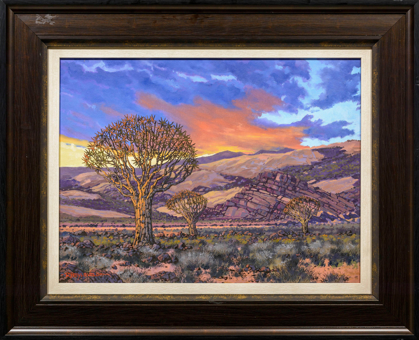 Richard Beyleveld - Quiver Trees in Landscape #1, 60x45cm
