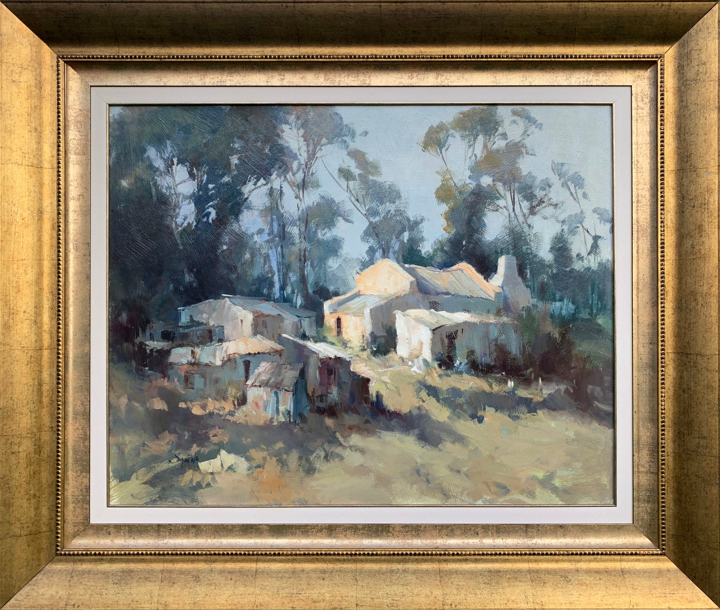 Ruth Squibb - Lovely charming farm scene, 75x50cm
