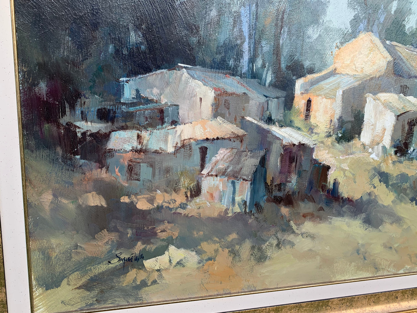 Ruth Squibb - Lovely charming farm scene, 75x50cm