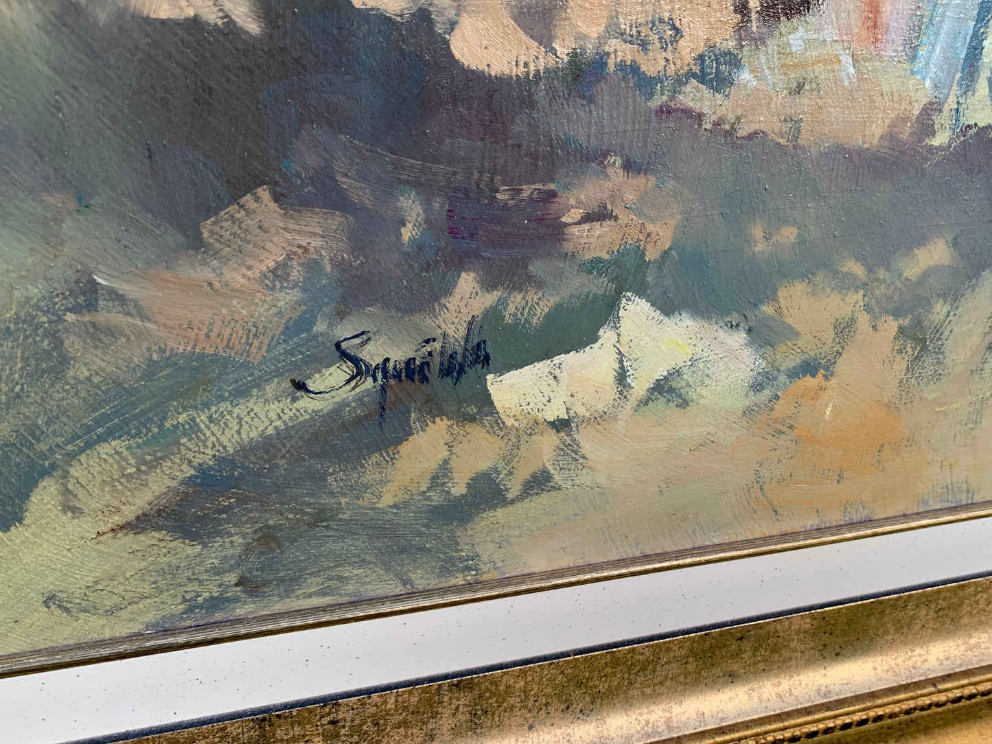 Ruth Squibb - Lovely charming farm scene, 75x50cm