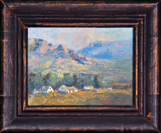 Anton Benzon - Small rural landscape, 20x15cm