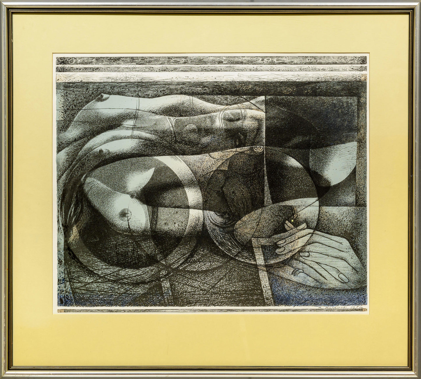 Armando Baldinelli - Modern Abstract Nude Print
