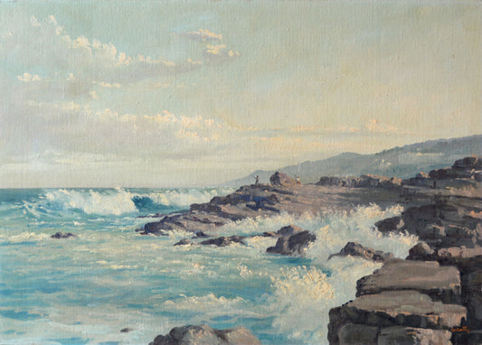 Giuseppe Catty - Fisherman, Orange Rocks Uvongo, 61x43cm
