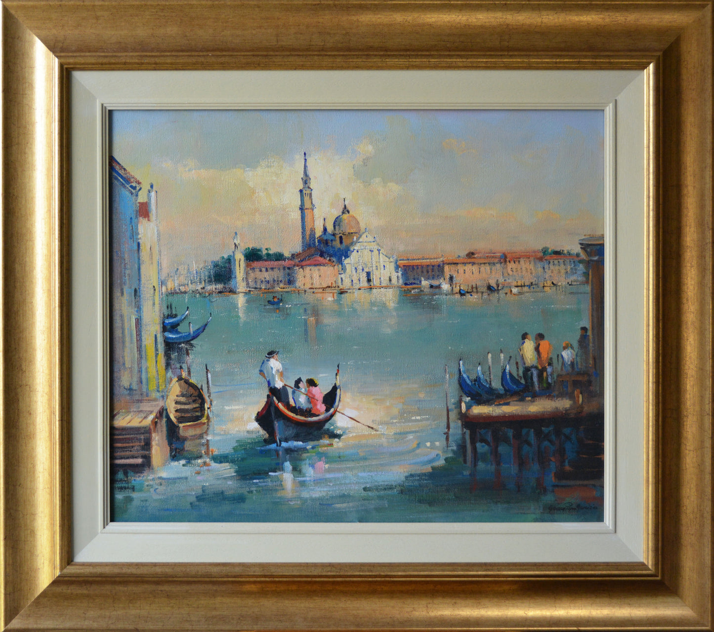 Gian-Piero Garizio - Colourful Venician Scene, 60x50cm