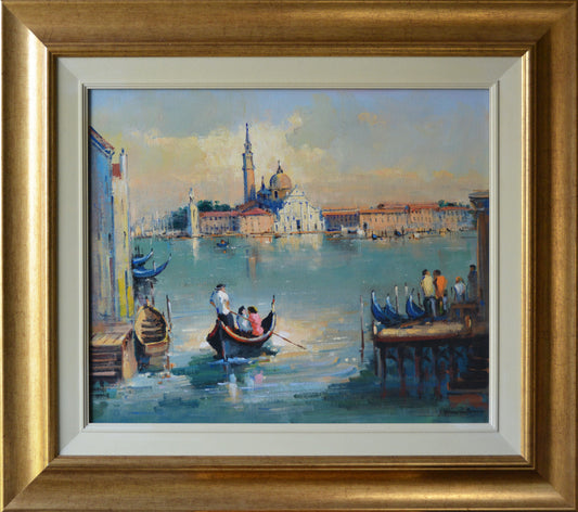 Gian-Piero Garizio - Colourful Venician Scene, 60x50cm