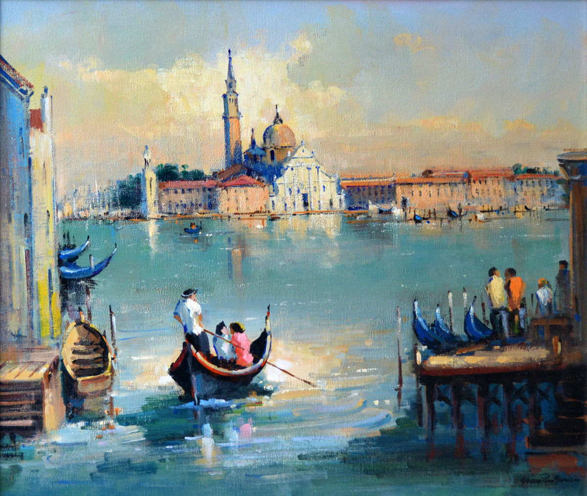 Gian-Piero Garizio - Colourful Venician Scene, 60x50cm