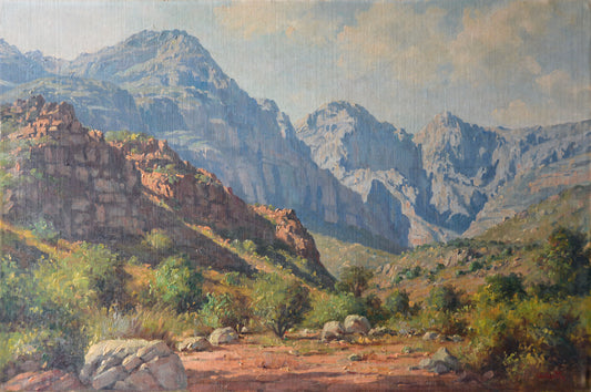 Giuseppe Catty - Large Mountain Landscape, 90x60cm