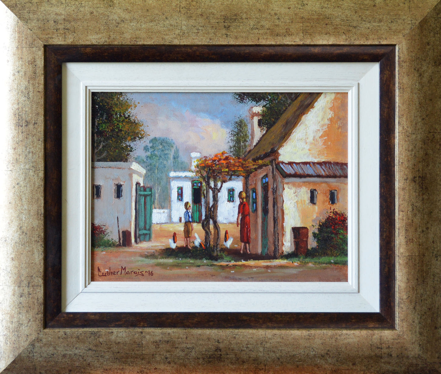 Luther Marais - Courtyard Scene #2, 30x23cm